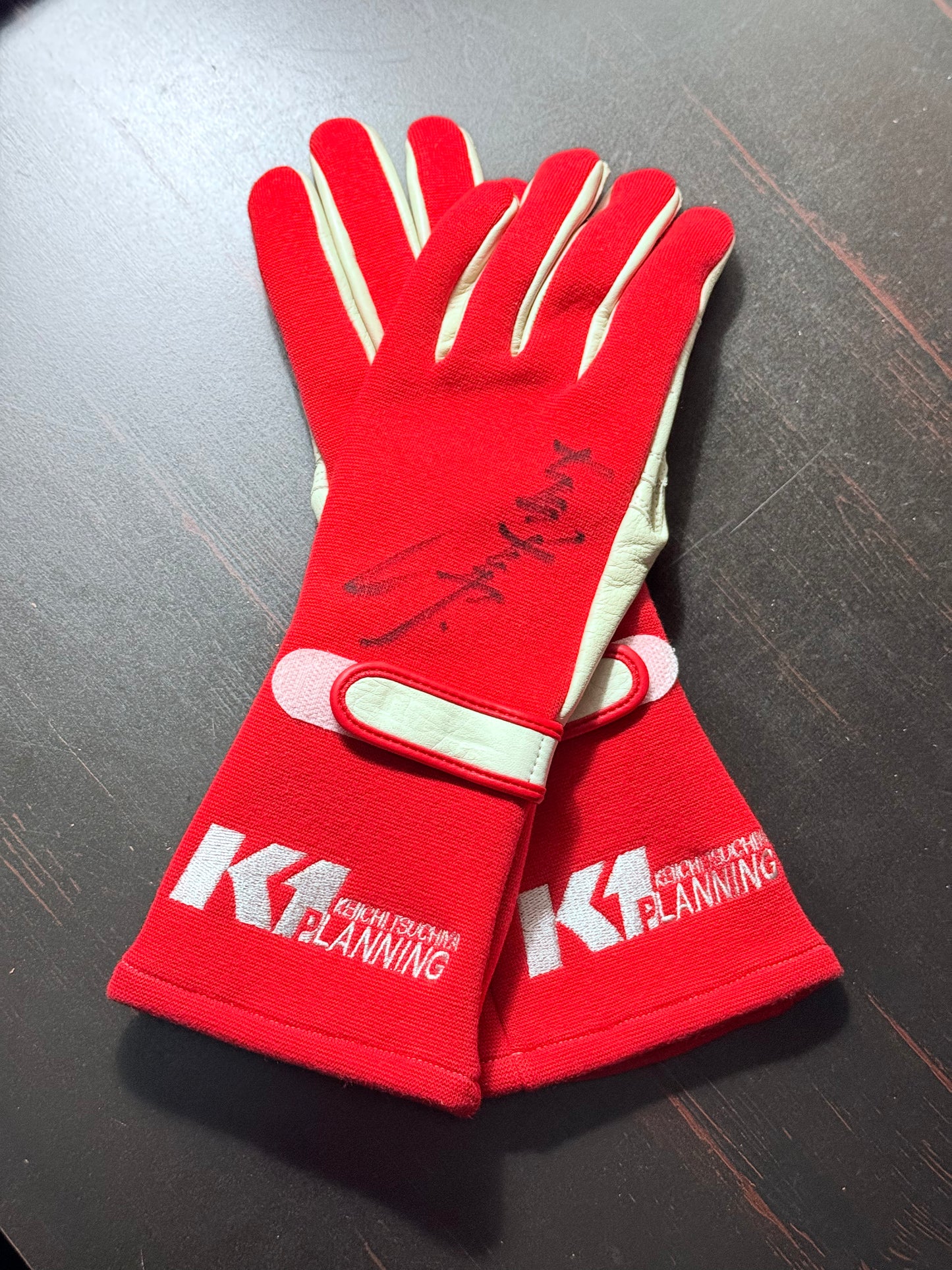 K1 Planning - RED DRIFT KING Racing Gloves AUTOGRAPHED *PREORDER*
