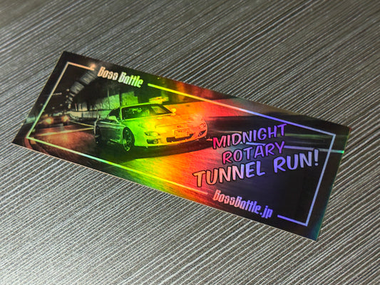 "MIDNIGHT ROTARY TUNNEL RUN!" STICKER