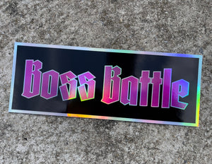 Boss Battle Slap Sticker - Prismatic Logo